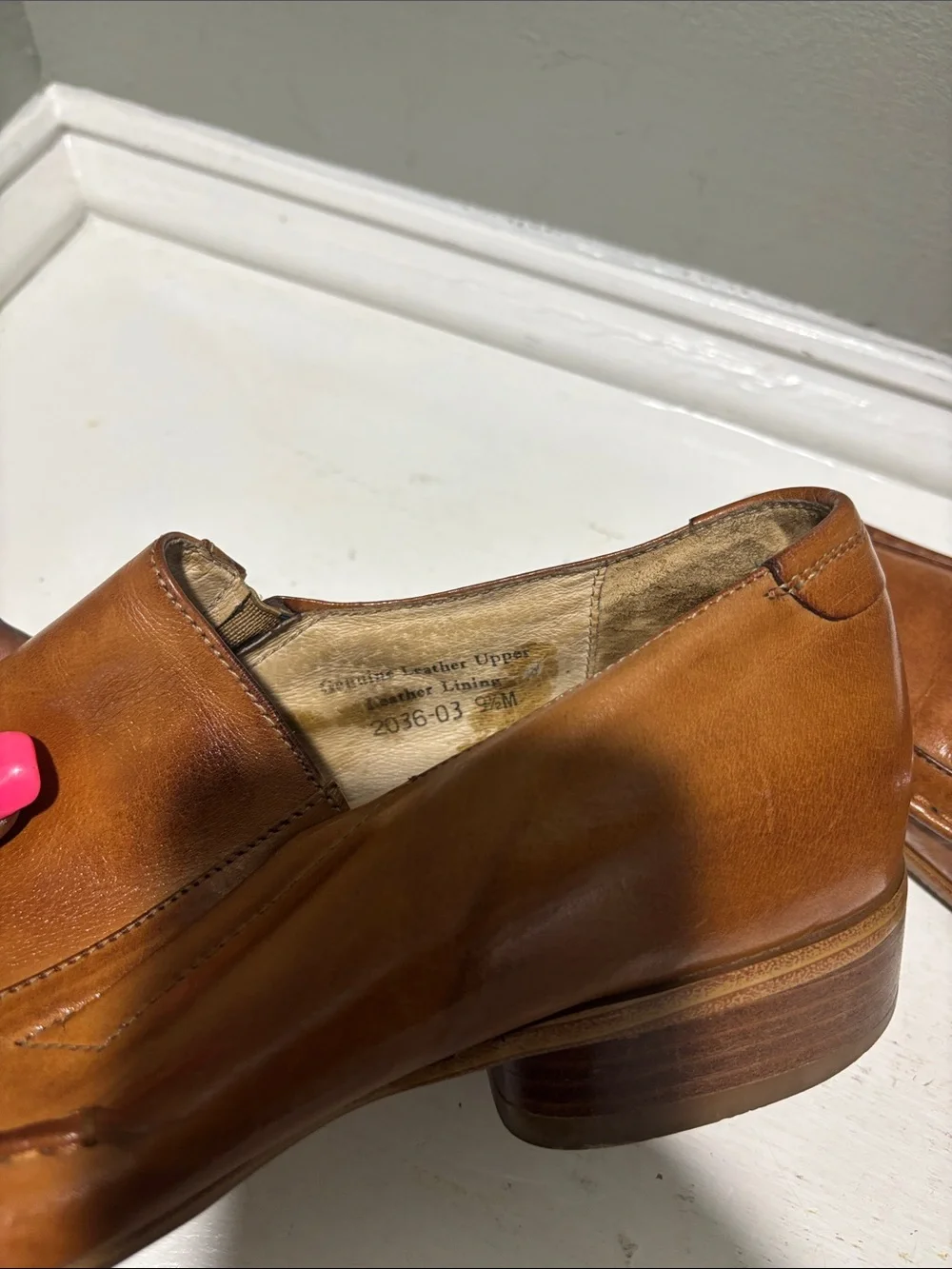 Fratelli Select Genuine Leather Men's Slip-On Brown Dress Loafers - size 9.5